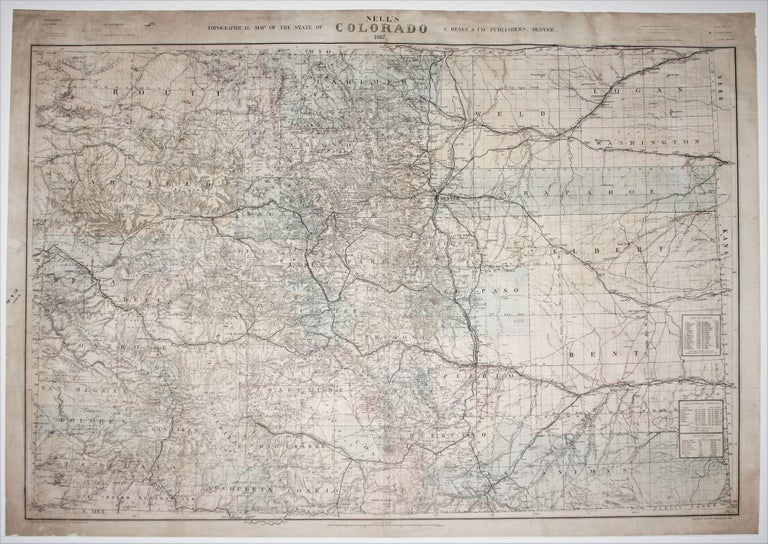 Item #10131 Nell’s Togographical Map of the State of Colorado…. L. NELL.
