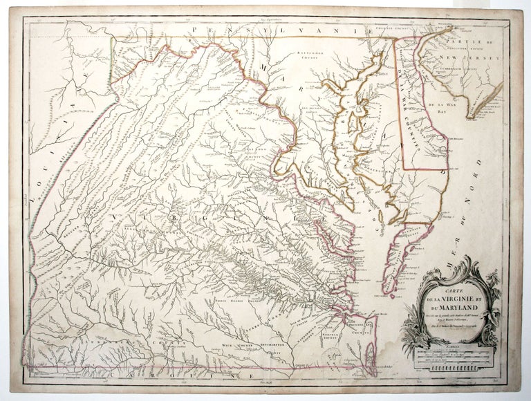 Item #10251 Carte de la Virginie et du Maryland . . J./ JEFFERSON FRY, G., P./ ROBERT DE VAUGONDY.