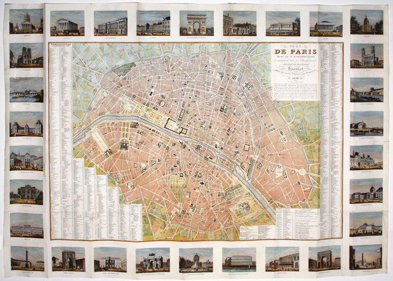 Item #10269 Plan de Paris divisé en 12 Arrondissements. Charles DYONNET.