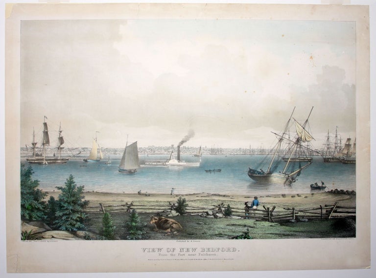 Item #10302 View Of New Bedford. From the Fort near Fairhaven. artist, publisher.