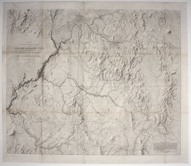Item #10332 Map of Explorations And Surveys In New Mexico And Utah…. Capt. J. N./ VON EGLOFFSTEIN MACOMB, Baron F. W.