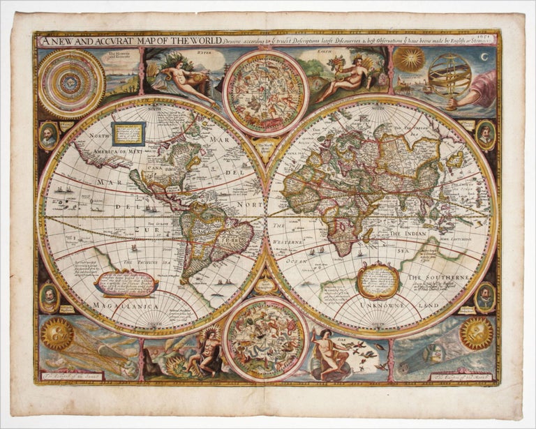 Item #10417 A New And Accurat Map Of The World. J. SPEED.