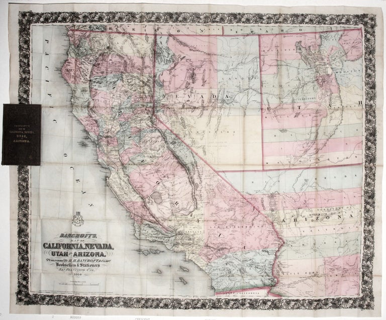 Item #10619 Bancroft's Map of California, Nevada, Utah and Arizona. H. H. BANCROFT, William H. CO./ KNIGHT.