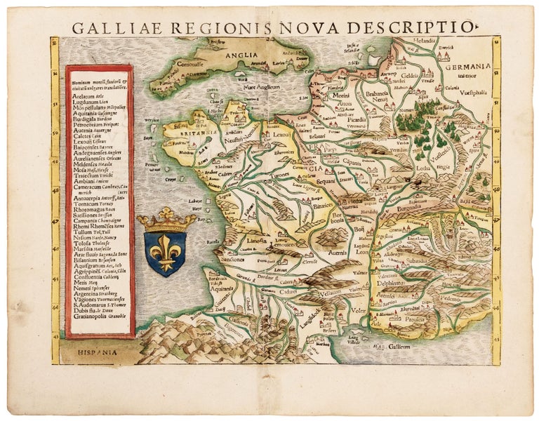 Item #10935 Galliae Regionis Nova Descriptio. S. MUNSTER.