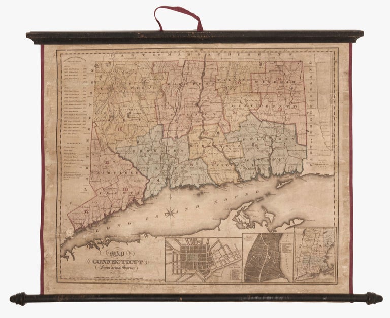 Item #10956 Map of Connecticut from actual Survey…. W. THRALL.