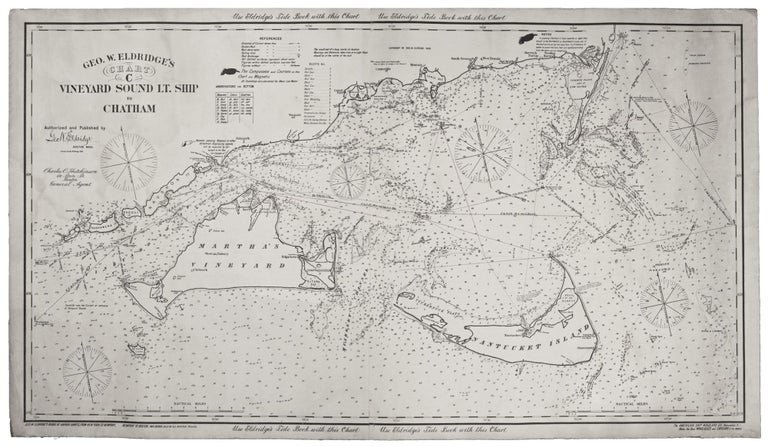 Item #10975 Geo. W. Eldridge’s Chart C Vineyard Sound Lt-Ship to Chatham. George W. ELDRIDGE.
