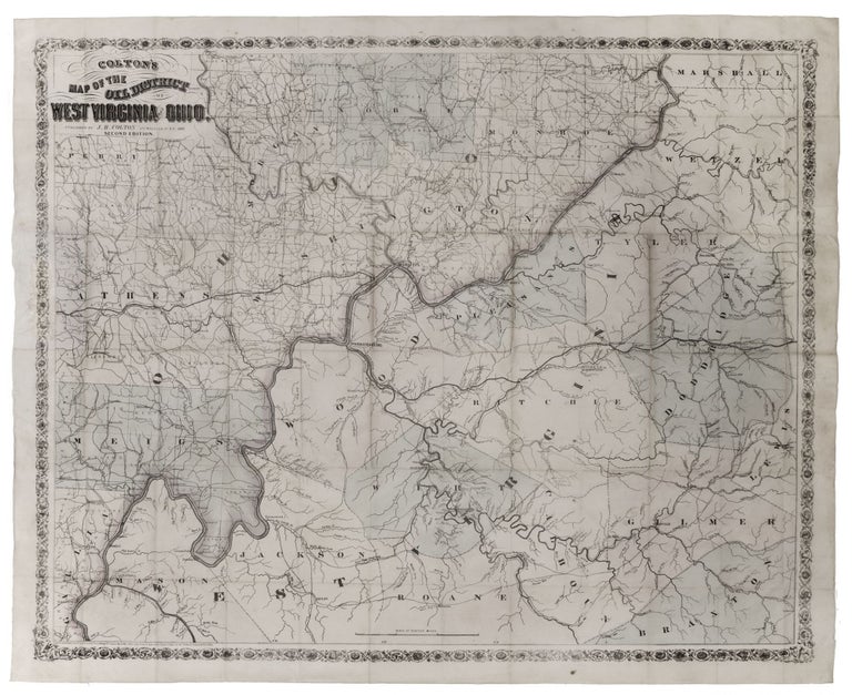 Item #10984 Colton’s Map of the Oil District of West Virginia and Ohio. J. H. COLTON.