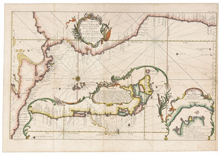 Item #11002 Nieuwe en Netter Kaart van de Stille of Zuid-Zee…. W. A.? BACHIENE.