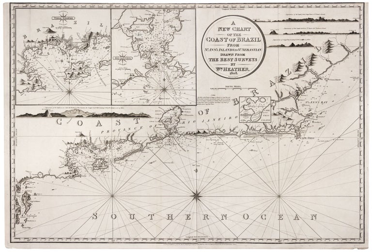 Item #11049 A New Chart Of The Coast Of Brazil From St. Ann's Islands to St. Sebastian…. William HEATHER.