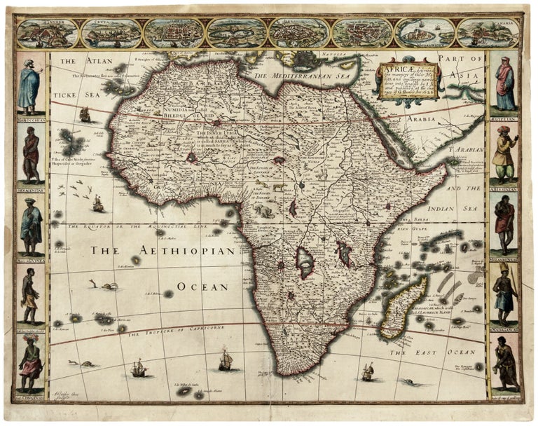Item #11084 Africae, described, the manners of their Habits,… G. Humble Ano 1626. John SPEED.