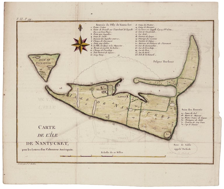 Item #11158 Carte De L'Ile De Nantucket, M. G./ TARDIEU CREVECOEUR, P. F.