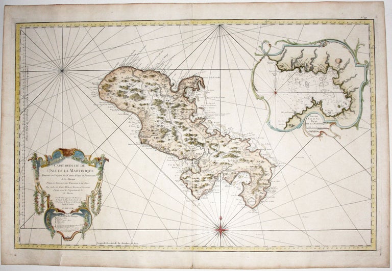 Item #1758 Carte Reduite De L'Isle De La Martinique. Martinique, Jacques Nicolas BELLIN.