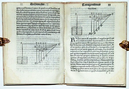 Item #2758 Tetragonismus id est circuli quadratura per Ca(m)panu(m), Archimede(m) Syracusanu(m) atq(ue) boetium mathematicae perspicacissimos adinuenta. Luca ARCHIMEDES/BOETHIUS/CAMPANO Da Novara/GAURICO, ed.