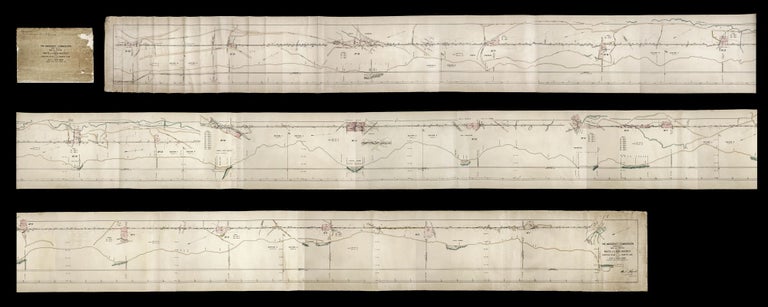 Item #287 The Aqueduct Commission Sheet No. 2 ½ Map and Profile of the Route of the New Aqueduct from Croton Dam to the North Line of the City of New York Showing Shaft Sites, Borings, Etc. AQUEDUCT COMMISSION/ ROBERT A. WELCKE, lithographer.