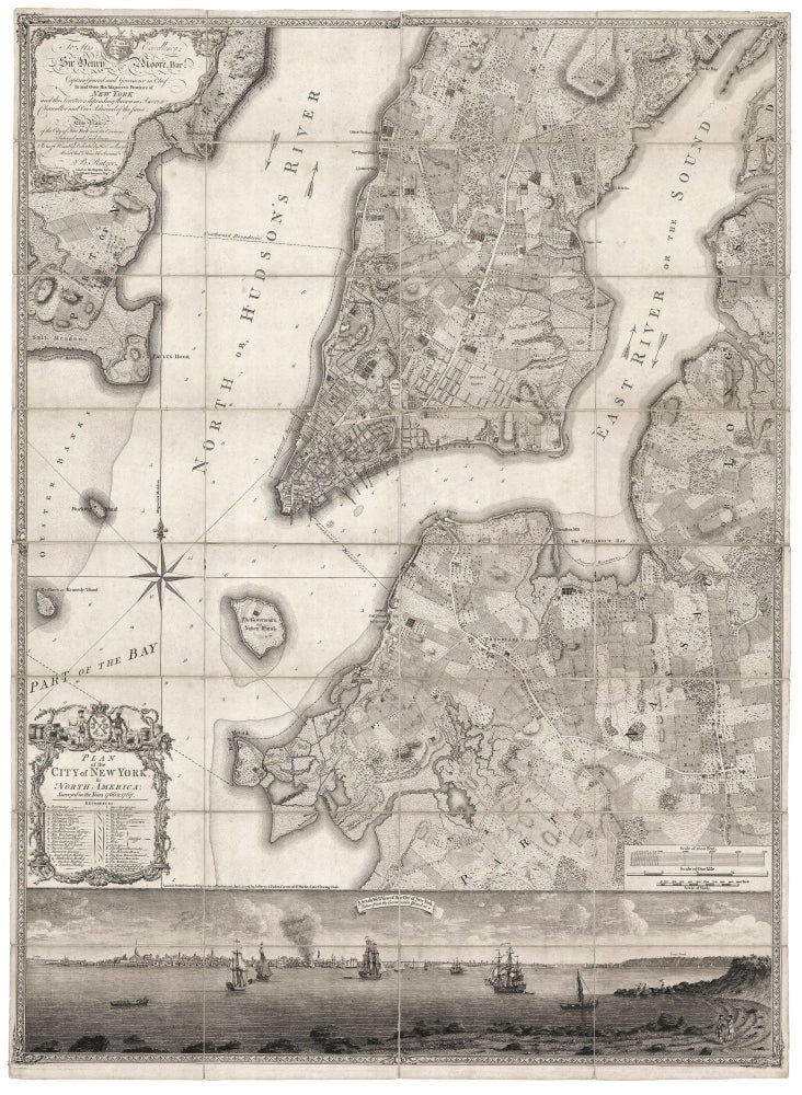 Item #402 Plan of the City of New York, in North America: Surveyed in the Years 1766 & 1767. B. RATZER.