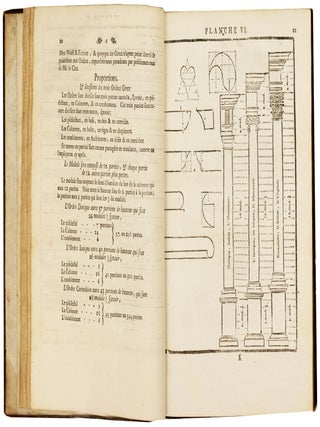 Trait&eacute; d&rsquo;architecture, ou proportions des trois ordres grecs, sur un module de douze parties. Par Jean Antoine, Architecte & Arpenteur G&eacute;n&eacute;ral du D&eacute;partment de Metz.