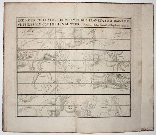 Item #5560 Stelleri Zodiacus Stellatus [manuscript title on spine]. John / SENEX SELLER, John, Edmund / FLAMSTEED, John / HALLEY.