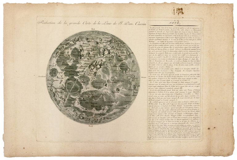Item #5577 Réduction de la grande Carte de la Lune de J. Dom. Cassini. Jean-Dominique / JANINET CASSINI, Jean-François.