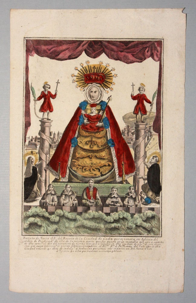 Item #5599 Retrato de Maria SS. del Rosario de la Ciudad de Cadiz que se venera en Iglesa del orden de Predicad…. REMONDINI.