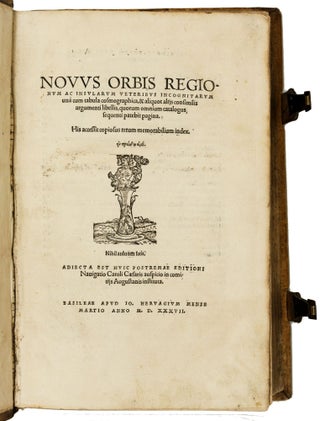 Novus orbis regionum ac insularum veteribus incognitarum una cum tabula cosmographica...