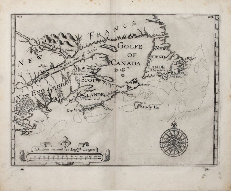 Item #5937 Untitled Map of New England and Canada. W. SIR ALEXANDER.