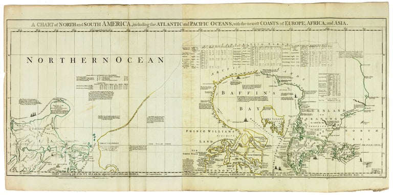 Item #5943Sayer A Chart of North and South America, including the Atlantic and Pacific Oceans, with the nearest Coasts of Europe, Africa, and Asia. R. SAYER, J. / GREEN BENNETT, J.