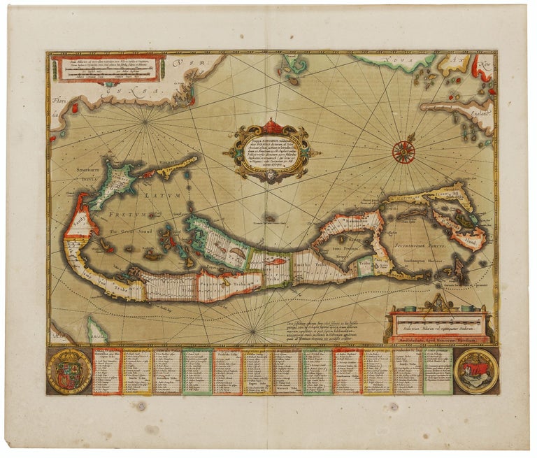 Item #5944 Mappa Aestivarum Insularum, alias Barmudas. H. HONDIUS.