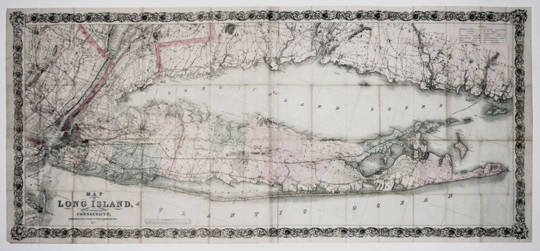 Item #5976 Map of Long Island, and the Southern Part of Connecticut. G. W. COLTON, C. B.
