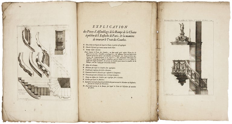 Item #6063 Desseins de developemens d'assemblages de differens ouvrages de menuiserie. Jean-Baptiste Alexandre LE BLOND.