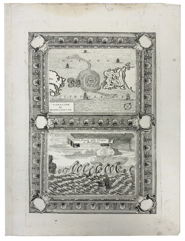 Item #6207 &ldquo;Voragine di Moskestroom&rdquo; and &ldquo;Onde formate dalla Voragine di Moskestrom&rdquo; [&ldquo;Vortex of Moskestroom&rdquo; and &ldquo;Waves formed by the Vortex of Moskestroom&rdquo;]. Vincenzo CORONELLI.