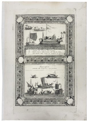 Item #6209 “Naviglio del Giappone detto Fayfena…” and “Barche differenti praticate dalli...