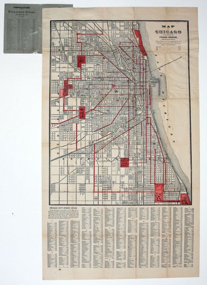 Item #6773 Map of Chicago. F. ROEHR.
