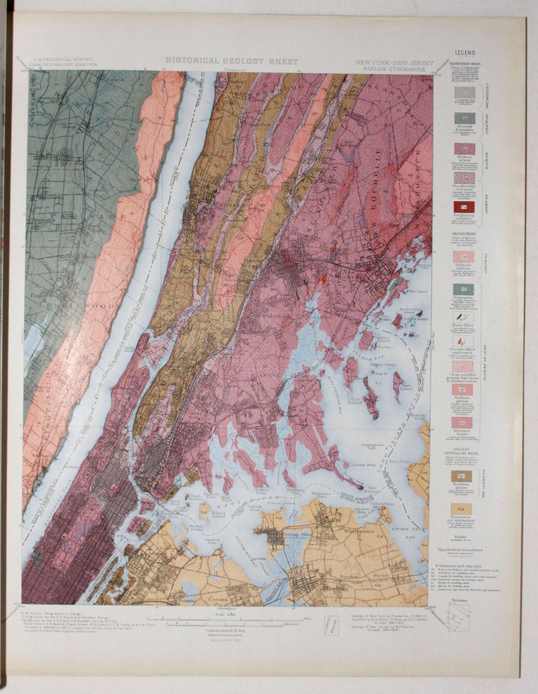 Item #95030 Geologic Atlas Of The United States New York City Folio Paterson, Harlem, Staten Island, And Brooklyn Quadrangles...New York City Folio No. 83...1902. UNITED STATES GEOLOGICAL SURVEY.