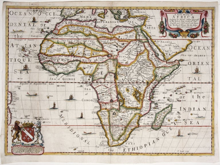 Item #9883 A New Mapp of Africa. R./ SANSON BLOME, N.