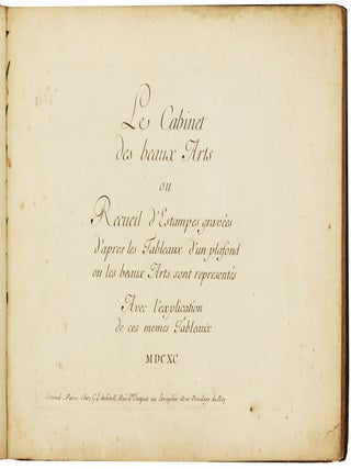 Le Cabinet des beaux arts ou recueil d'estampes gravées d'après les tableaux d'un plafond où les beaux arts sont représentés…