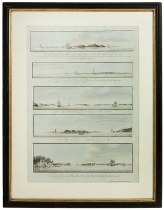 Item #DesBarres [Five Profile Views from Various Points in New York Harbor, Including One Showing...